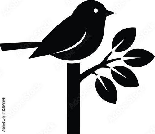 A cute winter bullfinch bird with a black beak and feathers sits on a tree branch in this vector illustration of wildlife nature