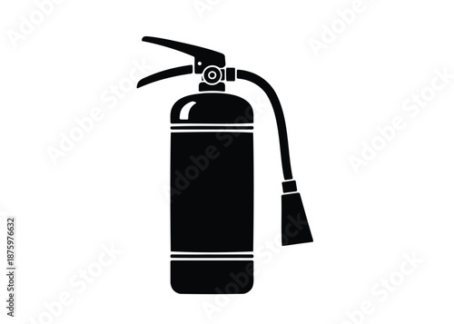 Black Fire Extinguisher with Hose and Nozzle