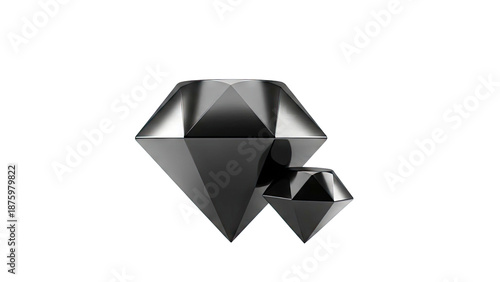 Two Black Diamonds on White Background