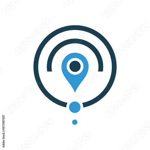 location tracker icons outline and Flat Style,transparent background