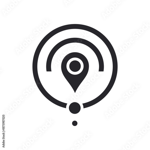 location tracker icons outline and Flat Style,transparent background