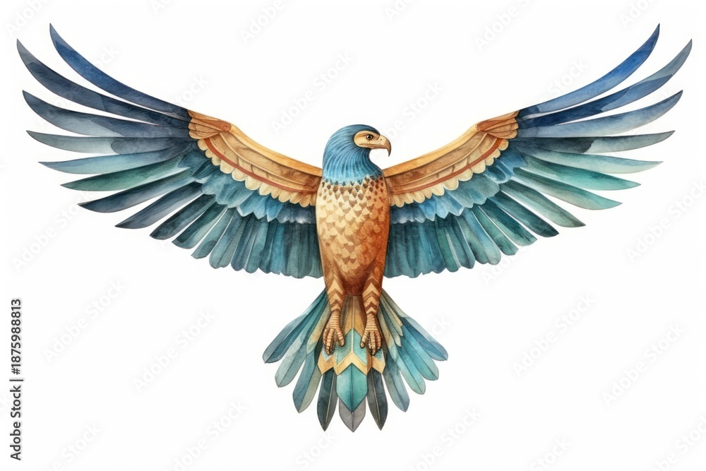 Obraz premium Animal flying bird white background.