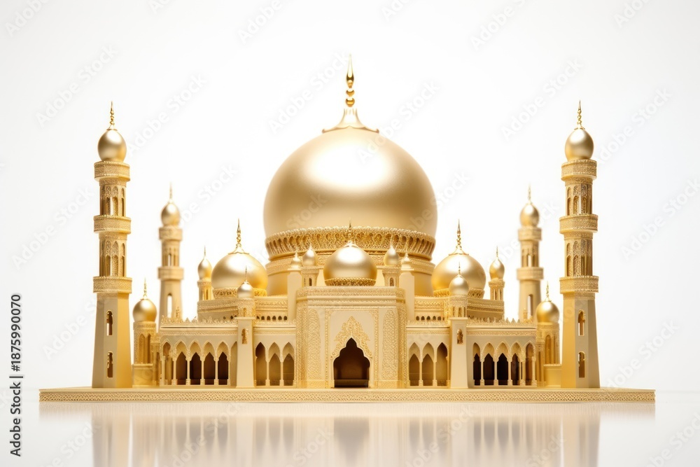 Fototapeta premium Simple mosque architecture building dome.