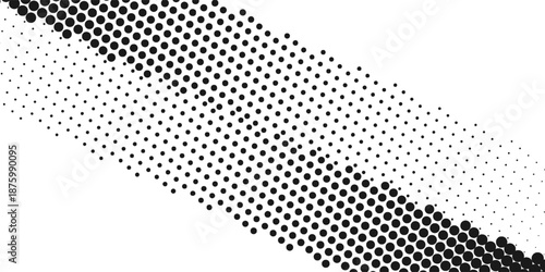 Halftone gradient. Dotted gradient, fine dot spray and halftone dot background, seamless horizontal geometric pattern vector template set. unique, modern dots