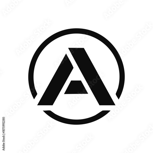 A 3d vector illustration of a triangle road sign icon featuring a letter A alphabet design as a business logo concept for safety and caution