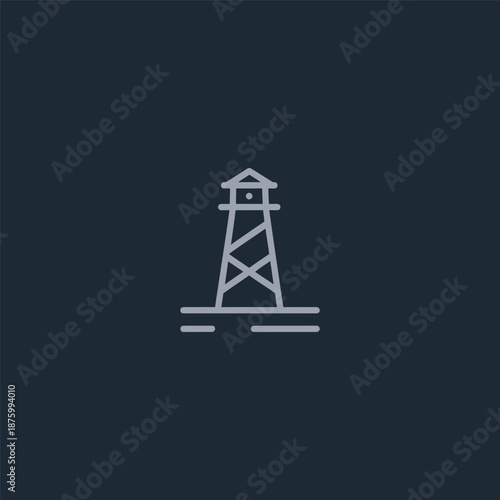 Watchtower logo in strong and clean simple line art style.