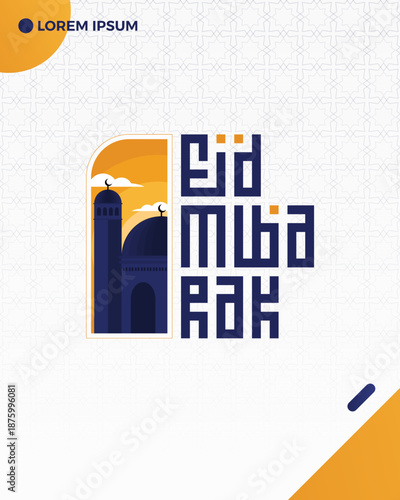 Eid mubarak social media design