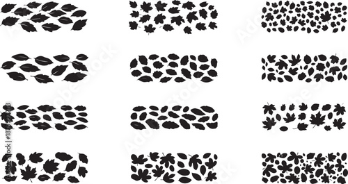Various animal skin patterns in black and white designs