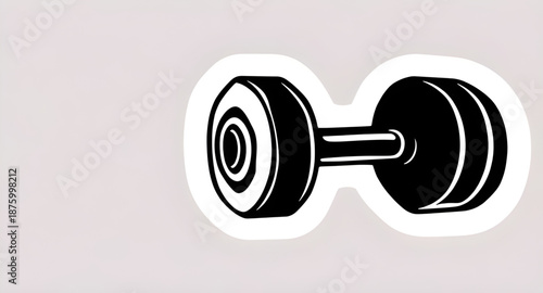 dumbbell, silhouette, weight, gym, fitness, workout, exercise, training, strength, bodybuilding, muscle, muscular, sport, sports, equipment, tool, icon, black, solid, flat, simple, minimal, outline, s