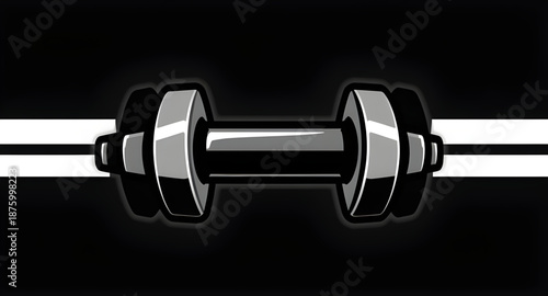 dumbbell, silhouette, weight, gym, fitness, workout, exercise, training, strength, bodybuilding, muscle, muscular, sport, sports, equipment, tool, icon, black, solid, flat, simple, minimal, outline, s