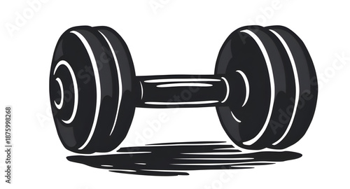 dumbbell, silhouette, gym, fitness, exercise, workout, strength, training, weights, bodybuilding, muscle, sport, sports, equipment, tool, icon, black, solid, flat, simple, minimal, outline, symbol, si