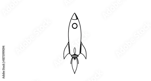 rocket, launch, space, vector, illustration, line, drawing, outline, icon, symbol, spaceship, astronomy, science, technology, innovation, startup, future, mission, orbit, galaxy, universe, cosmic, fli