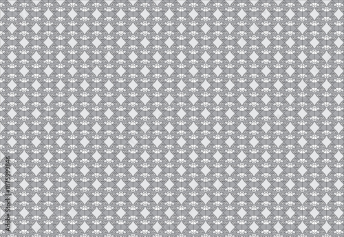 The background pattern in the form of wings and diamonds is combined into an artistic ethnic nuance, combined with grey color, suitable for cultural backgrounds, wallpaper, ethnic culture, fabric