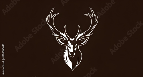 deer, deerhead, stag, buck, antlers, horns, animal, wildlife, forest, nature, silhouette, black, dark, shadow, outline, profile, head, mammal, wild, woodland, hunting, trophy, emblem, logo, symbol, ic