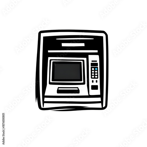 atm, machine, silhouette, icon, bank, banking, finance, financial, cash, money, withdrawal, deposit, payment, transaction, terminal, kiosk, device, equipment, automated, electronic, technology, servic
