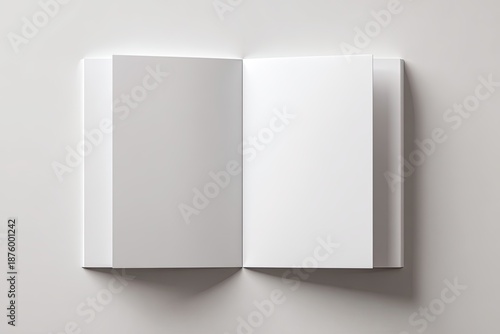 Wallpaper Mural Open book with blank white pages, minimalistic and centered shot Torontodigital.ca