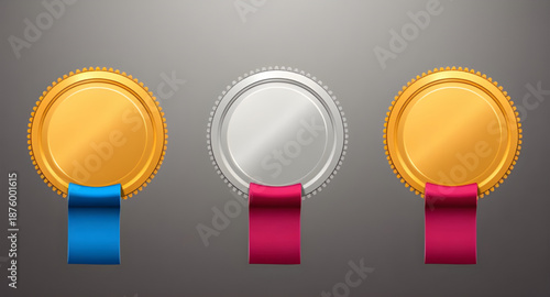 medal, ribbon, award, prize, trophy, winner, victory, achievement, success, honor, reward, gold, silver, bronze, champion, competition, contest, sports, event, ceremony, achievementbadge, firstplace, 