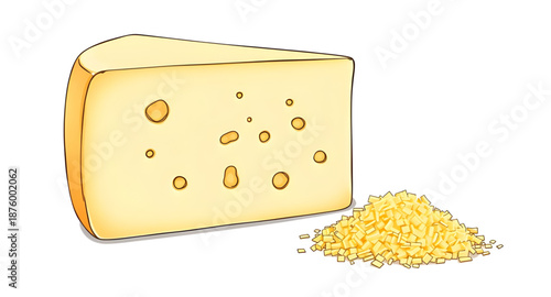 cheese, cartoon, cheese slice, dairy, food, snack, yellow, cute, funny, illustration, vector, flat, simple, playful, kids, mascot, character, smiling, happy, kawaii, soft, rounded, icon, symbol, isola