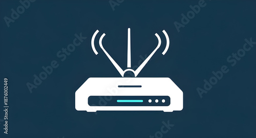 wifi, wireless, router, icon, network, internet, signal, modem, device, technology, communication, connection, data, digital, online, web, electronics, hardware, smart, home, office, vector, illustrat
