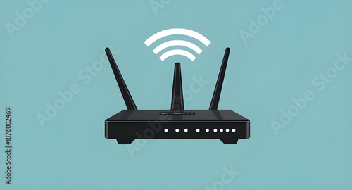 router, wireless, wifi, icon, network, internet, signal, modem, device, technology, connection, communication, data, digital, online, web, hardware, electronics, smart, home, office, vector, illustrat