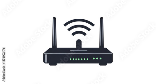 wireless, router, icon, wifi, network, internet, signal, modem, device, technology, communication, connection, web, online, data, digital, hardware, equipment, home, office, smart, electronics, vector
