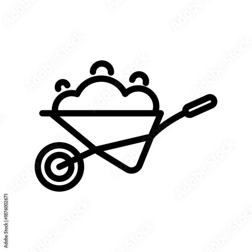 Wheelbarrow icon design template
