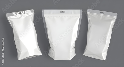 plastic, package, packaging, pack, bag, pouch, wrapper, container, vector, illustration, set, collection, product, retail, shopping, food, storage, transparent, clear, mockup, template, design, blank,