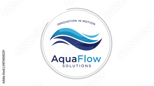 AquaFlow Solutions Logo Design Element Circle.