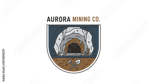 Aurora Mining Co Company Logo Design.