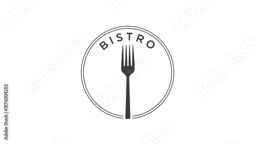 Bistro Fork Logo Design Element.