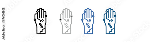 
skin disease icon set multiple style collection with hand and skin disease design