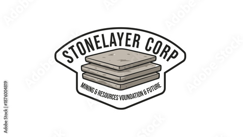 Stonelayer Corp Logo Design with Rocks.