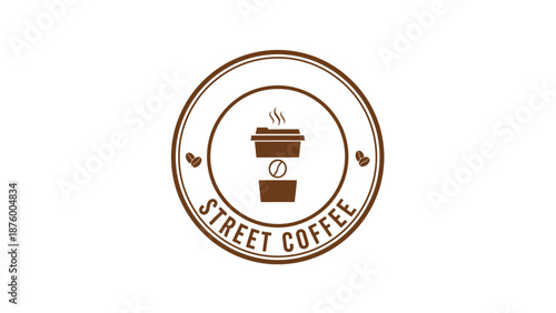 Street Coffee Logo Design Element.