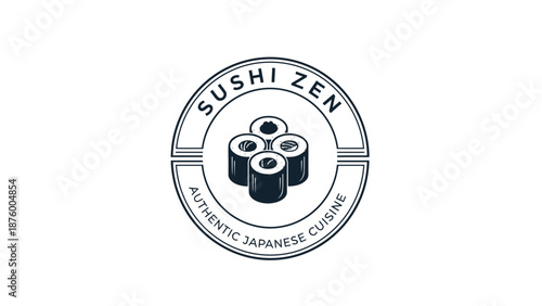 Sushi Zen Logo with Sushi Rolls.