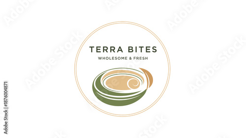 Terra Bites Logo with Avocado Illustration.
