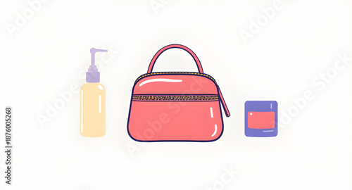 handbag, bag, purse, vector, illustration, fashion, accessory, women, female, shopping, style, elegant, luxury, chic, modern, trendy, casual, classic, leather, tote, shoulderbag, clutch, handle, strap