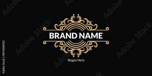 Vector elegant vintage logo decorative divider design fully editable high quality