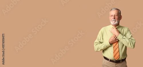 Handsome mature man with st...