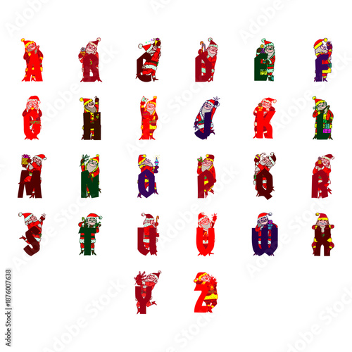 santa claus font set