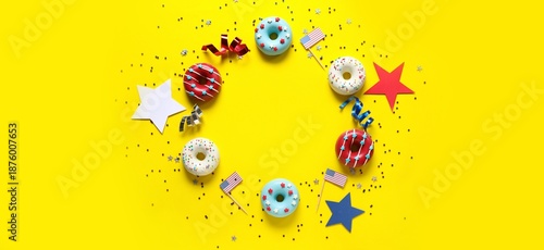 Frame made of donuts, USA f...