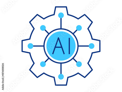 Ai generative icon. Artificial Intelligence icon. Outline icon style. Simple vector illustration in modern thin line style.