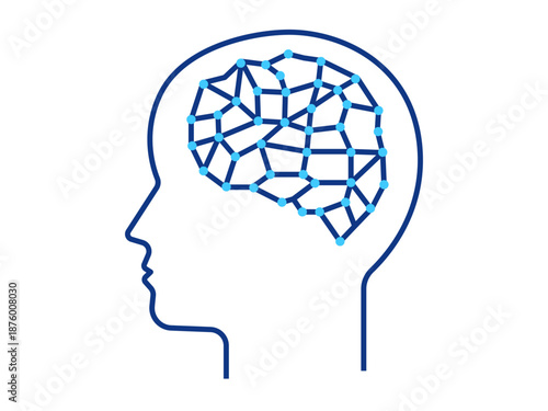 Ai model icon. Artificial Intelligence icon. Outline icon style. Simple vector illustration in modern thin line style.	