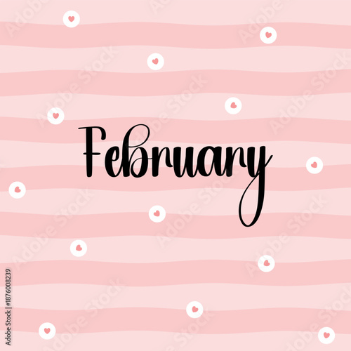 february vector background illustration. it is suitable for card, banner, or poster