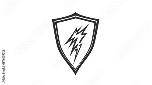 Free Download Shield Icon with Lightning Bolt Symbol. - GFXLoad