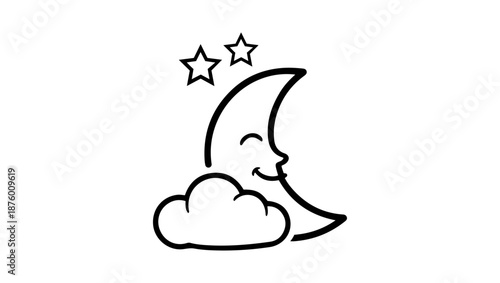 kids room wallpaper in black and white vector, vector, moon, star, cloud, moon logo, rocket, elephant, bear, teddy bear, cute cloud, zaraff, sky, night scene, sun moon stars coloring sketch, crescent,