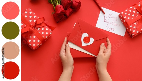 Hands with letters, card fo...