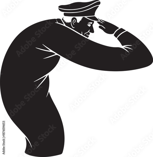 Vintage Sailor Saluting with Pride and Honor Always