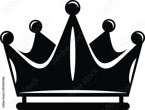 Black crown vector, royal emblem, luxury symbol, monarchy icon, silhouette design, regal authority, elegant graphic, royalty clipart, majestic illustration, noble badge