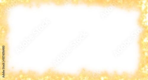 Εκτύπωση καμβά Minimalist elegant golden light particles border on alpha channel