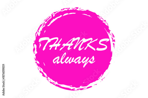 THANKS always - 感謝の気持ちを伝える、THANKS alwaysのロゴマーク、母の日や父の日、誕生日のメッセージなどに
